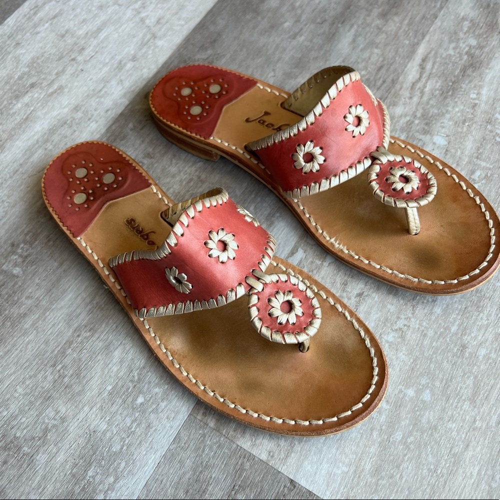 Jack Rodgers sandals dark pink size 9